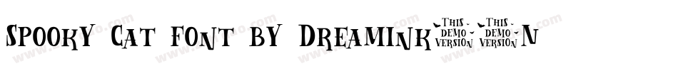 Spooky Cat Font by Dreamink-7NTypes字体转换
